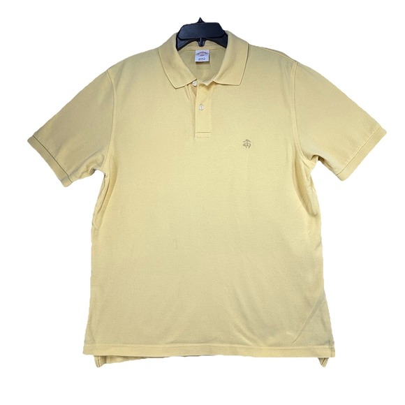 Brooks Brothers 346 Mens Polo Shirt Medium Yellow Original Fit 100% Cotton - Picture 2 of 6